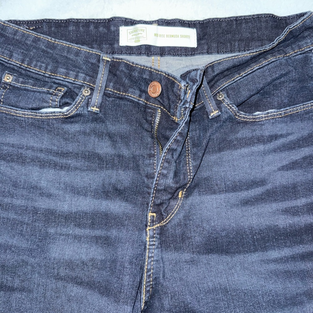 Women's Dark Blue Denim Shorts by Levi Strauss - Picture 2 of 5